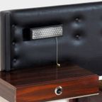 Vintage Tweepersoons Bed Met Zwevende Nachtkastjes En Verlichting, 1960s thumbnail 2