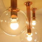 Zeldzame Plafondlamp Met 5 Glazen Bollen, Jaren 70, Ott International thumbnail 21
