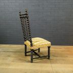 Antique French Bobbin Chair, 19Th Century thumbnail 4