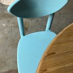 5x Vintage Grenen Keuken Stoelen, Nieuwe Gelakt, Daumiller Style thumbnail 3