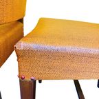 Set Vintage Deens Design Eetkamerstoelen Skai Oranje thumbnail 11