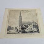 Ets - Paulus Van Liender - (1731-1797 - Lieve Vrouwe Kerk En Toren In Amersfoort - 1759 thumbnail 2