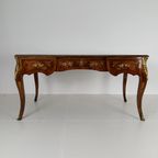 Louis Xv Dubbelzijdig Mahonie En Palissander Plat Bureau thumbnail 10