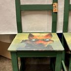 2 Stoelen Met Stoere Vos thumbnail 5