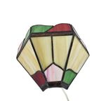 Wandlamp - Tiffany Stijl - Glas En Lood - 3e Kwart 20e Eeuw thumbnail 2