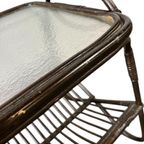 Vintage Rotan Bijzettafel / Sidetable / Plantentafel thumbnail 9