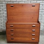 Secretaire / Bureau. Børge Mogensen Voor Søborg Møbler, Denemarken 1960'S thumbnail 5