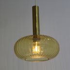 Vintage Hanglamp - Messing Amberkleurig Jaren '70 | 01040 thumbnail 3