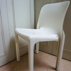 4 Witte Selene Stoelen Vico Magistretti Voor Artemide thumbnail 12