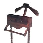 Dressboy / Valet Stand - Made In England - Two Drawers And Elegantly Shaped Wooden Frame thumbnail 4