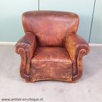 Stoere Leren Vintage Fauteuil thumbnail 2