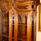 Grote Luikse Deux Corps Vitrinekast. thumbnail 12