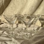 Feestelijke Luminarc (Martini) Glazen, Bloemvorm, Vintage thumbnail 6