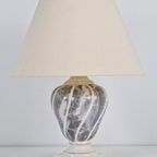 Vintage Jar Tafellamp Marmer Keramiek France 1980 Regency thumbnail 9