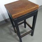3 X Oak Construction Stools 1960s thumbnail 14