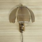 Regency Wandlamp Vintage Messing Rookglas thumbnail 5
