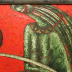 Moderne Schilderkunst. Het Derde Schilderij In De Serie "Mayan Spirits". thumbnail 3