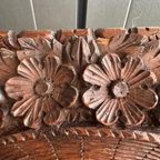 Antique Carved Wood Wardrobe thumbnail 21