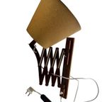 Vintage Houten Wandlamp / Schaarlamp Met Kapje 'aro Leuchten thumbnail 5