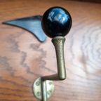 Vintage Eikenhouten Kapstok, Art Deco Style, Wandkapstok thumbnail 9