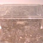 David Lange Lucite And Glass Coffee Table thumbnail 2