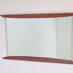 Vintage Rechthoekige Spiegel Teakhouten Frame 1960 Denmark thumbnail 5