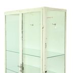 Oude Metalen Apothekerskast Medicijnkast Glas Industrieel 1970S thumbnail 14