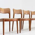 4 Vintage Deense Eetkamer Stoelen Van Niels Koefoed thumbnail 4