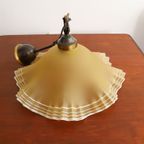 Prachtige Vintage Glazen Lamp, Frankrijk Jaren '30/'40 thumbnail 4