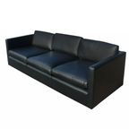 Black Leather Sofa And 4 X Cube Club Chairs Designed For Knoll. Charles Pfister Designed This Per thumbnail 5