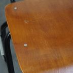 Set Van 4 Vintage Jaren ’60 Dutch Design Marko School/kantine/eetkamerstoelen Met Armleuningen thumbnail 9