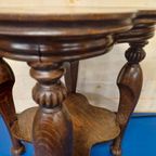 Charmant Antieke Bijzettafel Plantentafel Tafeltje thumbnail 11