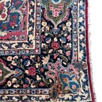 Xl Perzisch Kerman Vloerkleed Handgeknoopt 270X365Cm Vintage Tapijt - Rood Blauw Roze - Reliving thumbnail 7