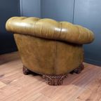 Vintage Leren Chesterfield Clubfauteuil In Barokstijl thumbnail 8
