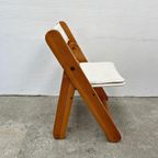 2 (of Meer) Vintage Grenen Klapstoel Kontiki - IKEA Stof Nw thumbnail 4