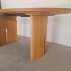 Vintage Massief Houten Ovale Uitschuifbare Eettafel Design thumbnail 8