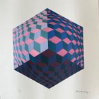 Victor Vasarely (1906-1997), Op Art Limited Edition Litograph thumbnail 2