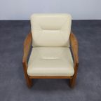 Lounge Chair With Ottoman In Leather By Poul Jeppesen For Holstebro Denmark, 1970s thumbnail 7