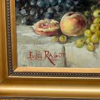 Jules Félix Ragot (1835-1912) "Stilleven Met Fruit". Beroemde Franse Kunstenaar. thumbnail 4