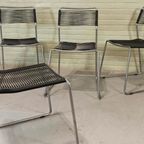 Set Van 6 Melker Spaghetti Stoelen, Lisa Norinder Voor Ikea thumbnail 11