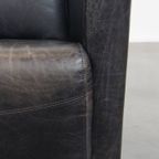 Zwarte Rundleren Aviator Fauteuil Met Een Strak Design En Een Leuke Vormgeving thumbnail 7
