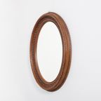 Vintage Italian Design Oval Wall Mirror / Spiegel, 1980S thumbnail 6