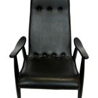 Vintage Fauteuil Jaren 60 Zwart Louis Van Teeffelen Stijl thumbnail 7