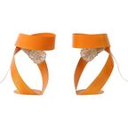 Abstracte Oranje Tafellampen Set Van 2 Gevormd Metaal Sixties thumbnail 5