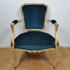 Brocante Vintage Franse Louis Xv Stoeltje, Fauteuil 304 thumbnail 2