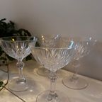 Vintage Kristallen Coupe Champagne Glazen thumbnail 2