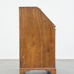 Antieke, Grote Engelse Eikenhouten Secretaire Eind 18e/begin 19e Eeuw Met Een Getrapt Interieur E thumbnail 5