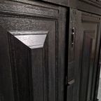Antieke Kast Zwarte Kast Boekenkast Broodkast Wandkast Tv thumbnail 9