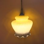 Vintage Olijfgroene Glazen Hanglamp, Jaren '60 thumbnail 3