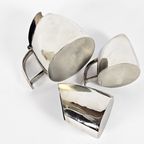 Art Deco Stijl - Bauhaus - Koffie/Thee Set. (4) - Metaal - Chroom - Zilver - Bakeliet - 2E Kwart thumbnail 10